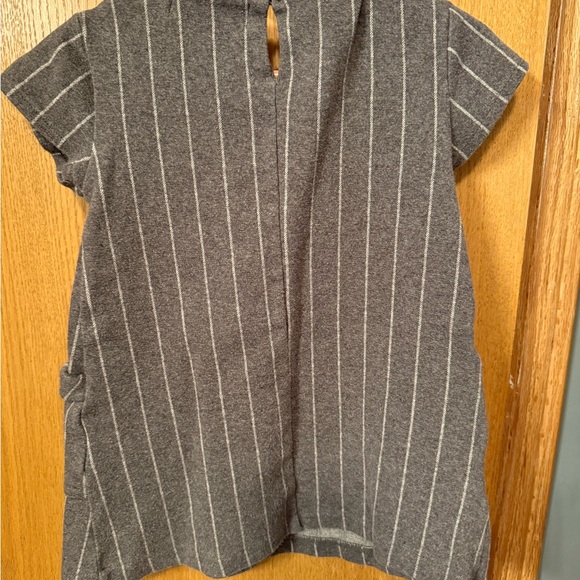 Zara Charcoal Striped Kids Dress - Picture 2 of 3